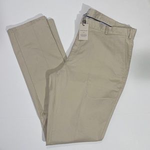 NEW Peter Millar Crown Mens 42 Unhemmed Stone Stretch Pants